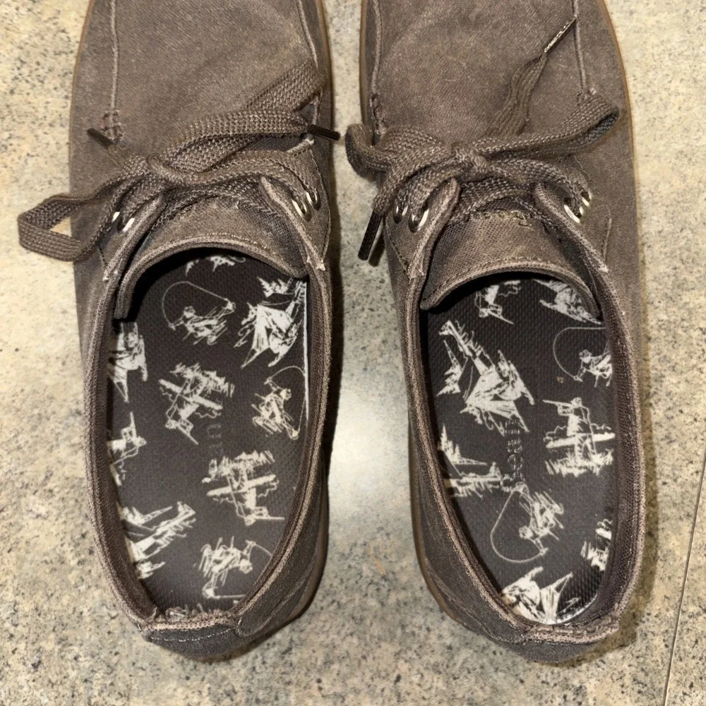 LL Bean Campside 2-Eye Brown Canvas Boat Shoe Loafers 505999 Men's Size 9.5M